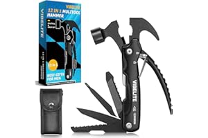 VIBELITE Gifts for Men, 12 in 1 Multitool Hammer for Camping Hunting Hiking,Christmas Gifts for Dad, Husband, Him, Stocking Stuffers for Men Him Husband Boyfriend