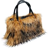 Women's Shoulder Handbags Faux Fur Tote Bag Fluffy Satchel Handbags for Women, Mom, Friend, Bridesmaids
