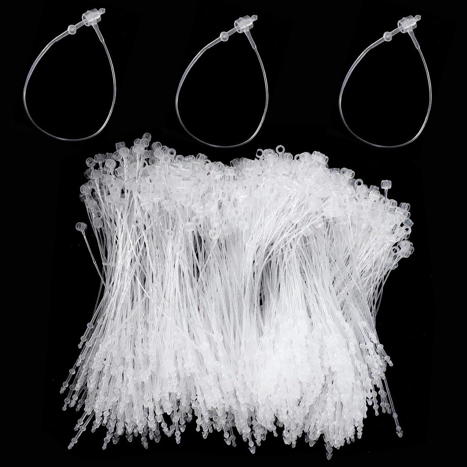 CODIRATO Pack of 500 Plastic Hanging Labels (13 cm, Transparent)