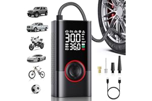 MOTORENBAU Tire Inflator Portable Air Compressor - Portable Cordless Mini Air Pump with Digital Pressure Gauge, 150PSI 3X Fast Inflation and Auto Shutoff Function Tires Pump for Cars