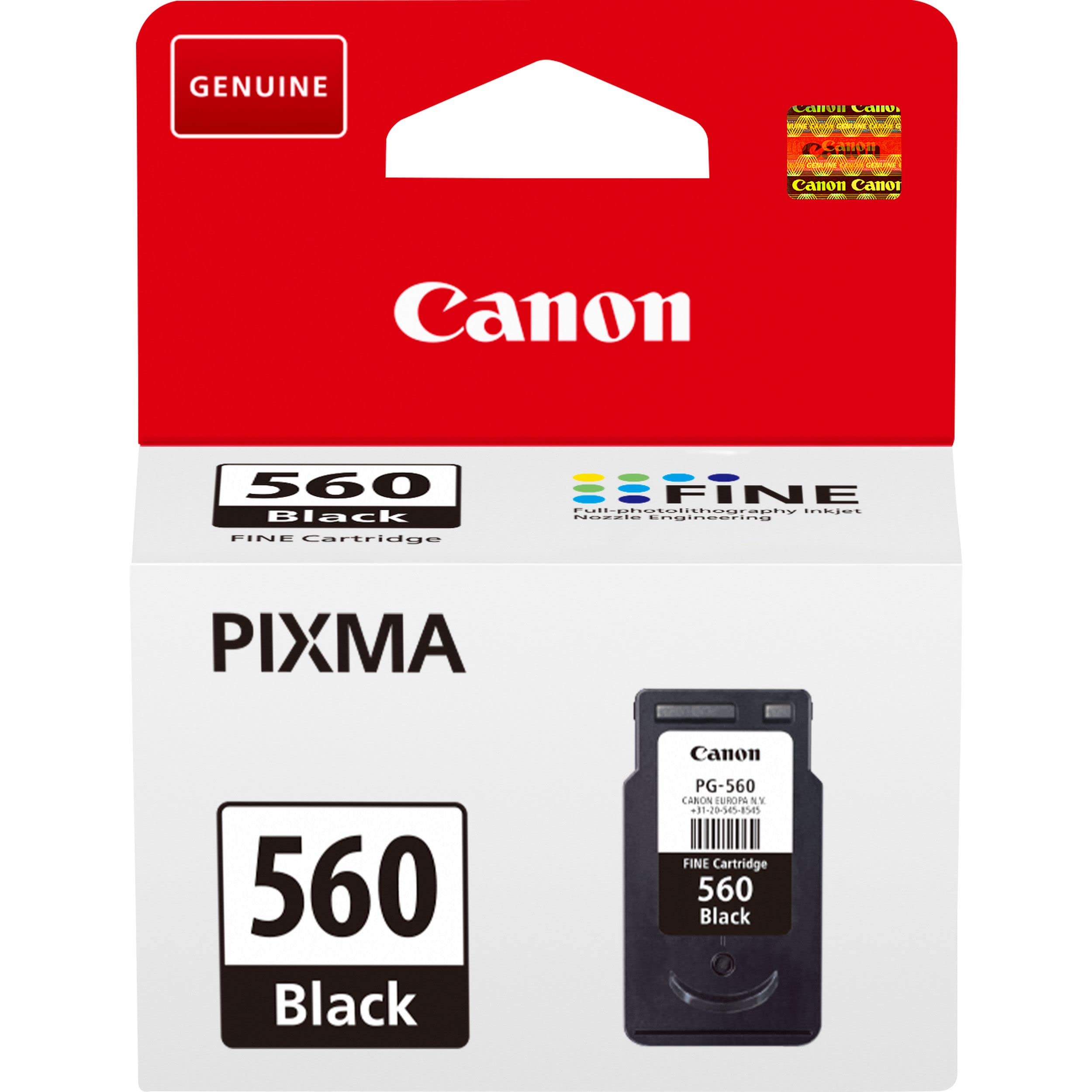 Canon PG-560 - 7.5 ml - black - original - blister with security - ink cartridge - for PIXMA TS5350, TS5351, TS5352, TS5353