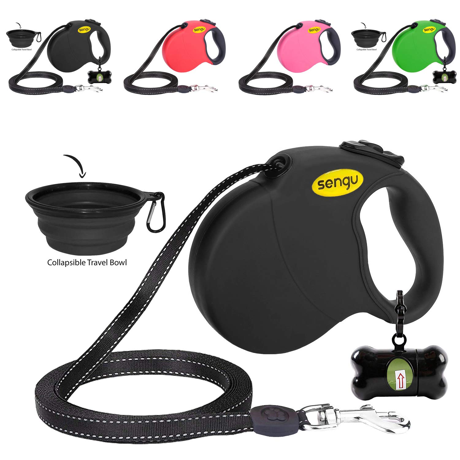 Retractable Dog Leash 16ft, Strong Durable, Walking Leash