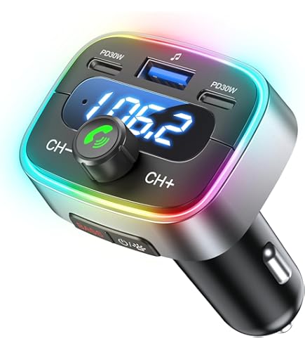 Amazon.com: Xtreme Bluetooth FM Transmitter for Car Cigarette Lighter, Hand  Free Call with Built in Noise Canceling Microphone & Answer/Hang-up Button,  USB-A, USB-C, Flash Drive Ports, 8 LED Modes : Electronics