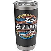 Assistant Manager Gifts Funny Appreciation Week Stainless Steel Insulated Tumbler