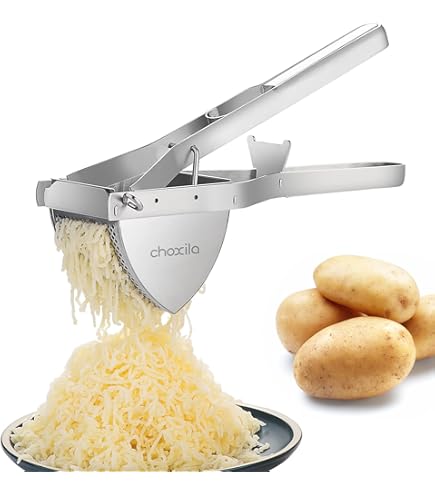 Triturador De Patatas De Silicona - 2 Unidades, Color Gris, Ideal Para Purés De Bebé, Verduras Y Frutas (26.5x9x9 Cm)