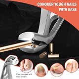 BEZOX Angled Head Toenail Clippers Thick Nails Ergonomic Stainless Steel view 4