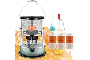 WINDPOST Kerosene Heater,Kerosene Heaters for Indoor Use,2600W Heating power,15㎡ Heating range,Portable Heater for Indoor and Outdoor, Camping and Fishing(Blue,4.5l)