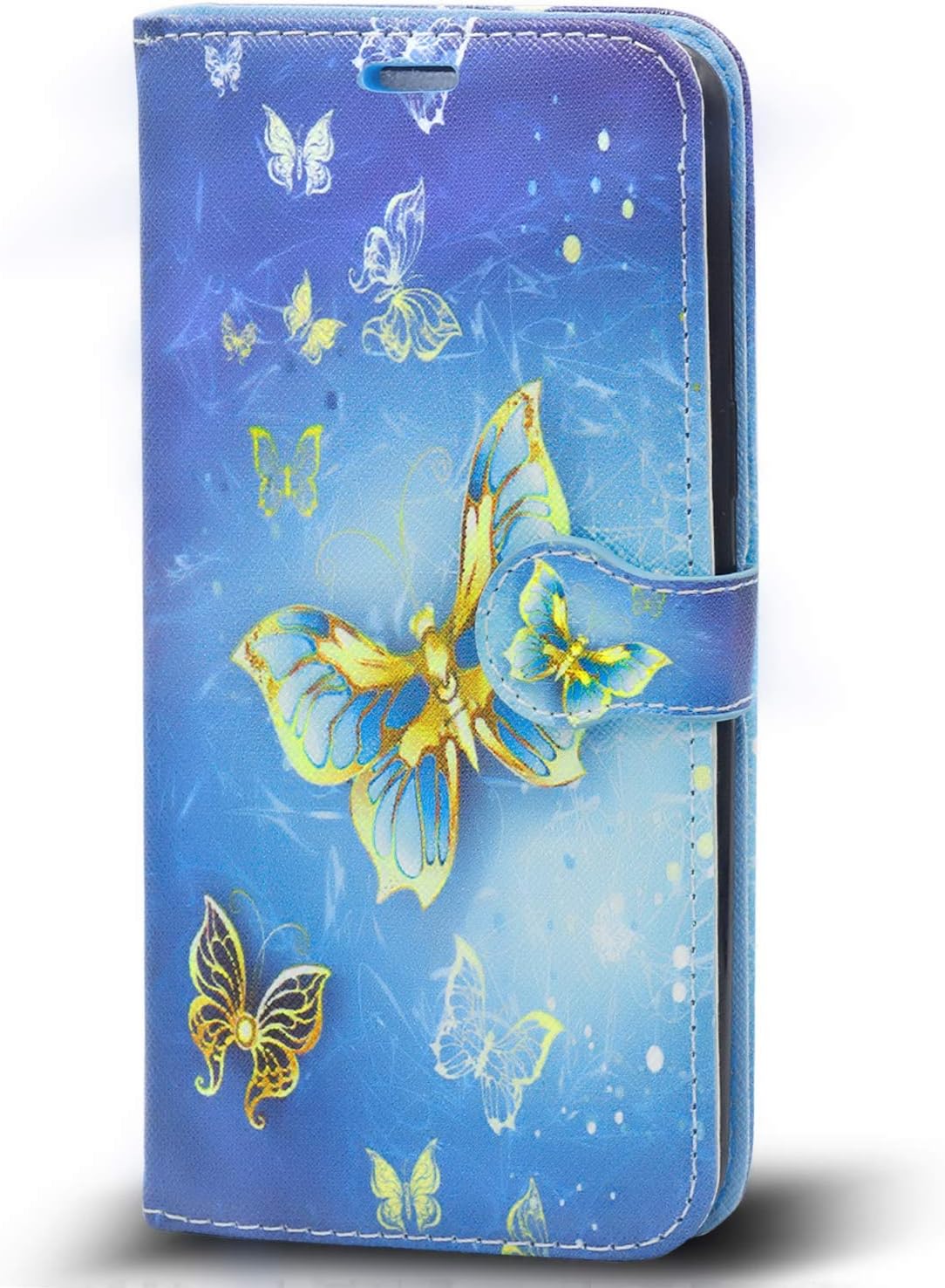 Huawei P30 Lite Case, Leather Wallet with Flip Cover, Credit Card Pockets and Stand Compatible with Huawei P30 Lite (Butterfly Gold) - Image 4