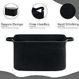 TIMEYARD Large Laundry Basket 65L Rope Storage Black 55x38x30 cm view 6