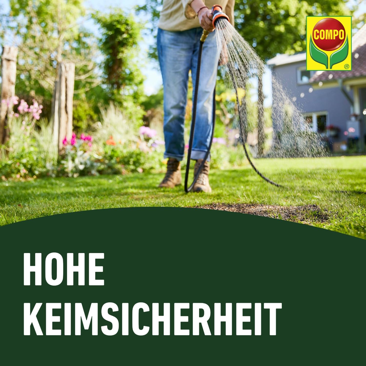 COMPO Turbo Nachsaat, Rasensamen, Schließt besonders schnell und zuverlässig Lücken im Rasen, Mit Keimsicherheit, 1 kg, 50 m² 9