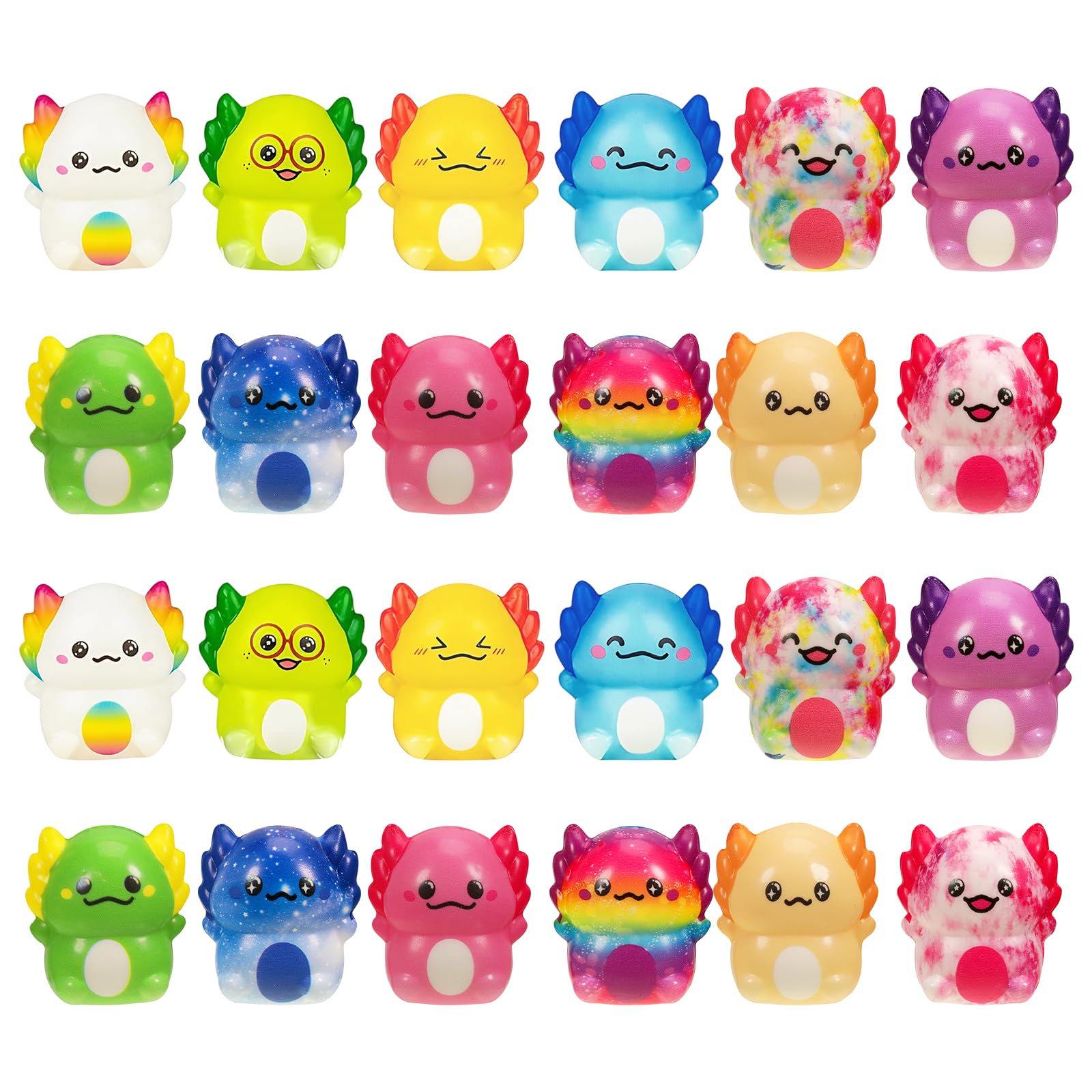 24 PCS Animals Squishy Toys, Kawaii Stress Relief Toys, Party Bag Fillers for Kids, Squishy Fidget Toys Stress Relief, for Boys Girls Birthday Party Favors