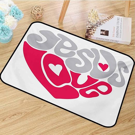 hengshu - Felpudo para puerta delantera, diseño abstracto, color verde