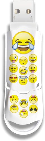 Integral 32GB USB Drive Emoji Fun Memory Stick Pen Drive External Storage UK
