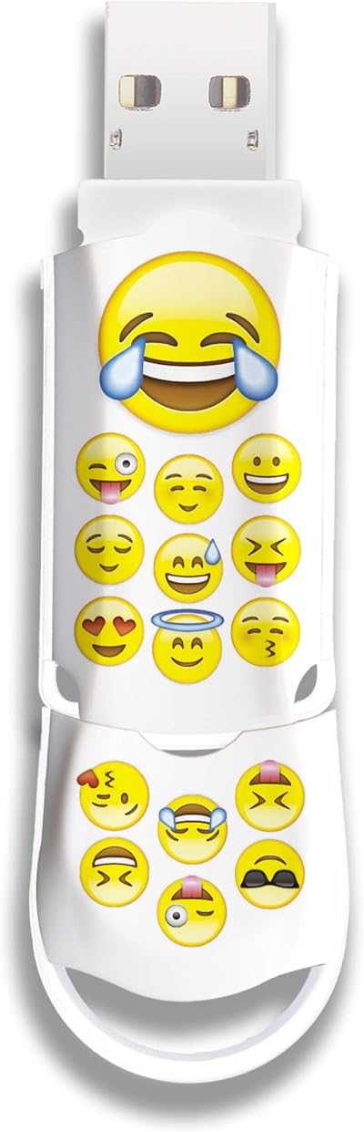 Integral 32GB USB Drive Emoji Fun Memory Stick Pen Drive External Storage UK