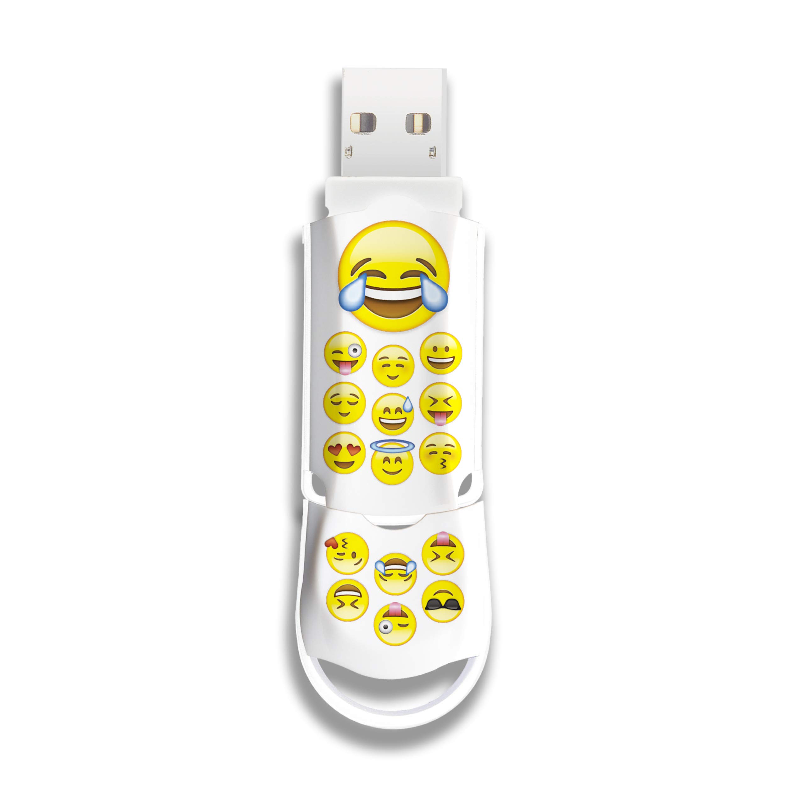 Integral 32GB XPression USB Drive in Emoji Design Fun and Funky Memory Stick Pen Drive, External Storage for Work, Study and Leisure