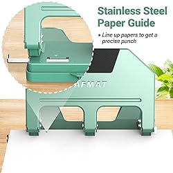 AFMAT 3 Hole Punch Heavy Duty, 40-Sheet 3 Hole