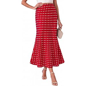 BTFBM Silk Midi Skirts for Women 2026 Summer Fall | Satin Long Skirt, Elastic High Waisted, A-Line, Leopard, Floral, Polka Do