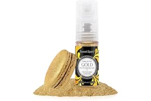 Sweet Spell Edible Cake Glitter Spray – Shimmering Magic for Cakes Decorating & Cocktails – 100% Edible, Food-Grade, Vegan, Gluten-Free (Gold)