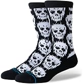 Stance Skull Crew Static Socks Black Patterned