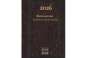 Restaurant Reservation Book - Daily Dated Log Book: 365 Days Guest booking diary , Hostess Table Log Journal Always Updated, Jan-Dec, Vintage Hardcover 373 XL Pages