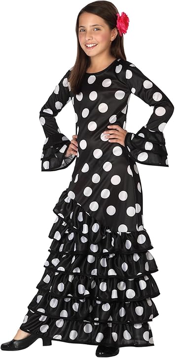 Atosa 26544 Deguisement Flamenco Noir Fille Taille L 7 9 Ans Amazon Fr Jeux Et Jouets
