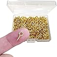 300PCS Small Screw Eye Pins,10 x 5mm Eye pins Hooks,Mini Screw Eye Pin Peg for Arts & Crafts Projects,Self Tapping Screws Hoo