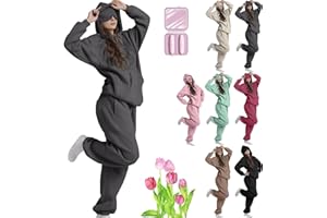 2026 New Women Airplane Mode Travel Hoodie with Eye Mask Causal Tracksuit Sets 2 Piece Plus Size Vacation Home outfits