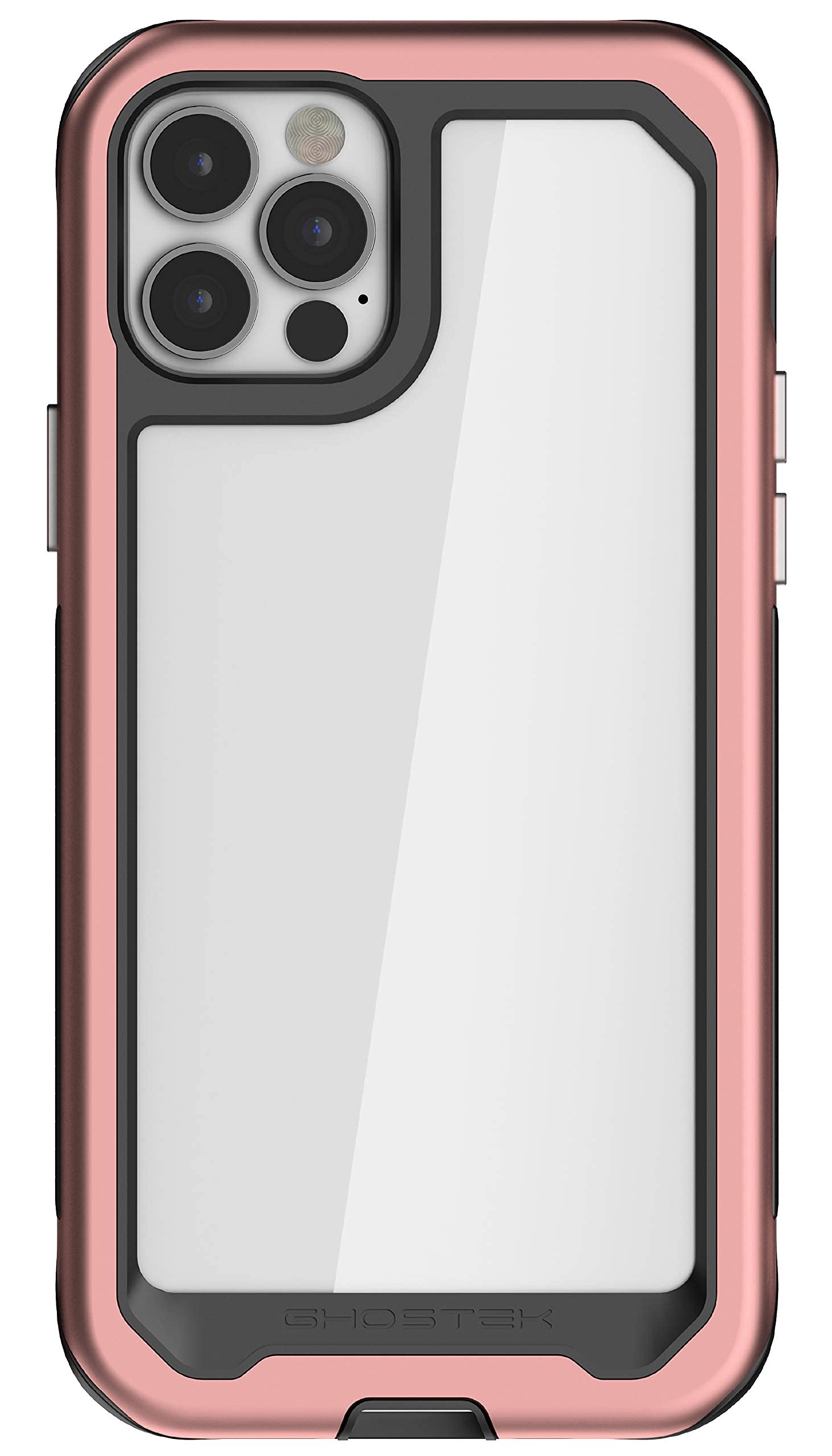 Ghostek Atomic Slim Compatible with iPhone 12 Case and iPhone 12 Pro Case (6.1 Inch) with Super Tough Protective Lightweight Aluminum Bumper iPhone12 5G and iPhone 12Pro 5G (2020) (Pink)