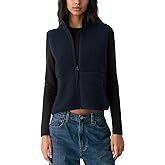 Locachy Women's Lighweight Fuzzy Fleece Vest Cozy Sleeveless Warm Outerwear Jacket Casual Zip Up Sherpa Gilet with Pockets