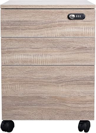 Rollcontainer mit 3 Schubladen Abschließbarer Büroschrank Bürocontainer