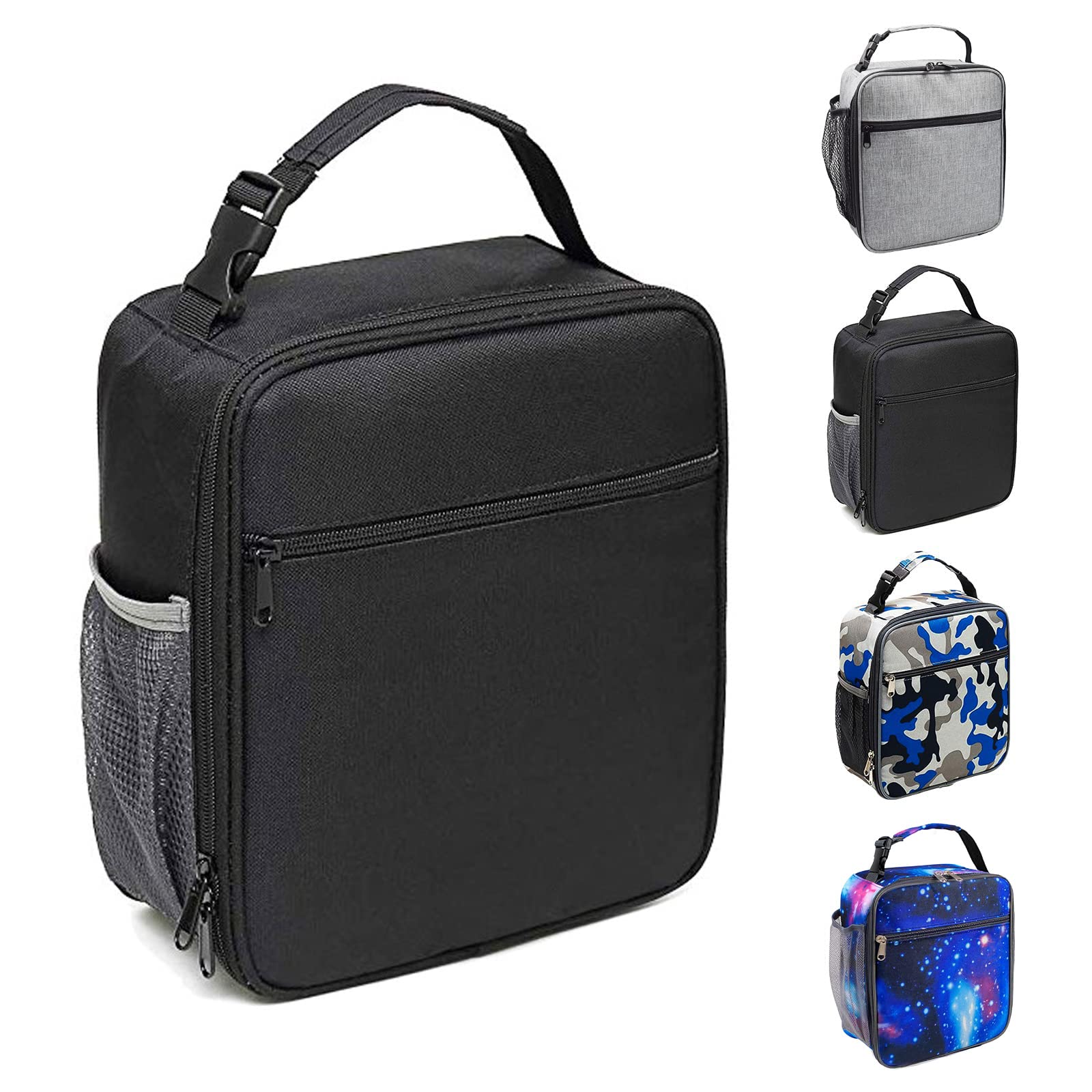 Magcubic Lunch Bag 6.5 L Boys Lunch Box Leakproof Portable Insulated Lunch Box Kids Boys for School Camping Hiking Outdoor Beach Picnic (Black)