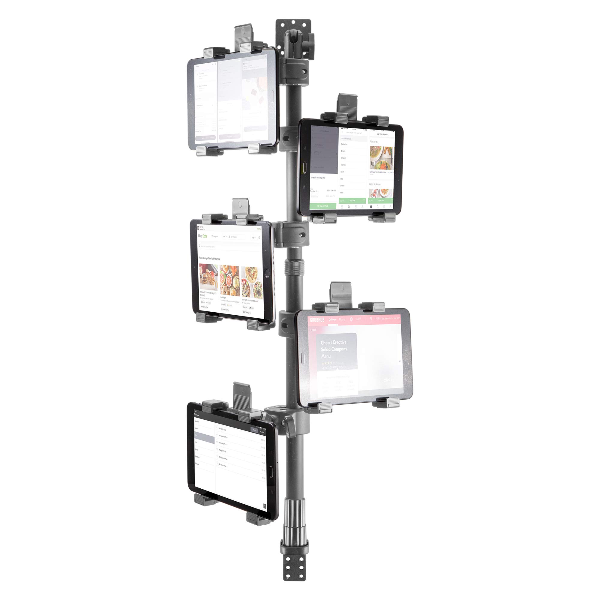 iBolt TabDock Point of Purchase/POS Wall Mount - with 5 Tablet Holders Perfect for Multiple delivery Applications (DoorDash, Uber eats, Postmates, etc.) Fits 7 to 10 inch Tablets