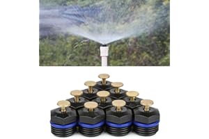 La Farah 10pcs Atomizing Sprinkler Nozzle,1/2 inch Garden Misting Emitters Adjustable 360 Degree Agricultural Lawn Watering Universal Nozzle Irrigation Micro Spray Heads