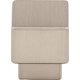 Top Knobs Tapered 1" Length Square Cabinet Knob Brushed Satin Nickel TK32BSN