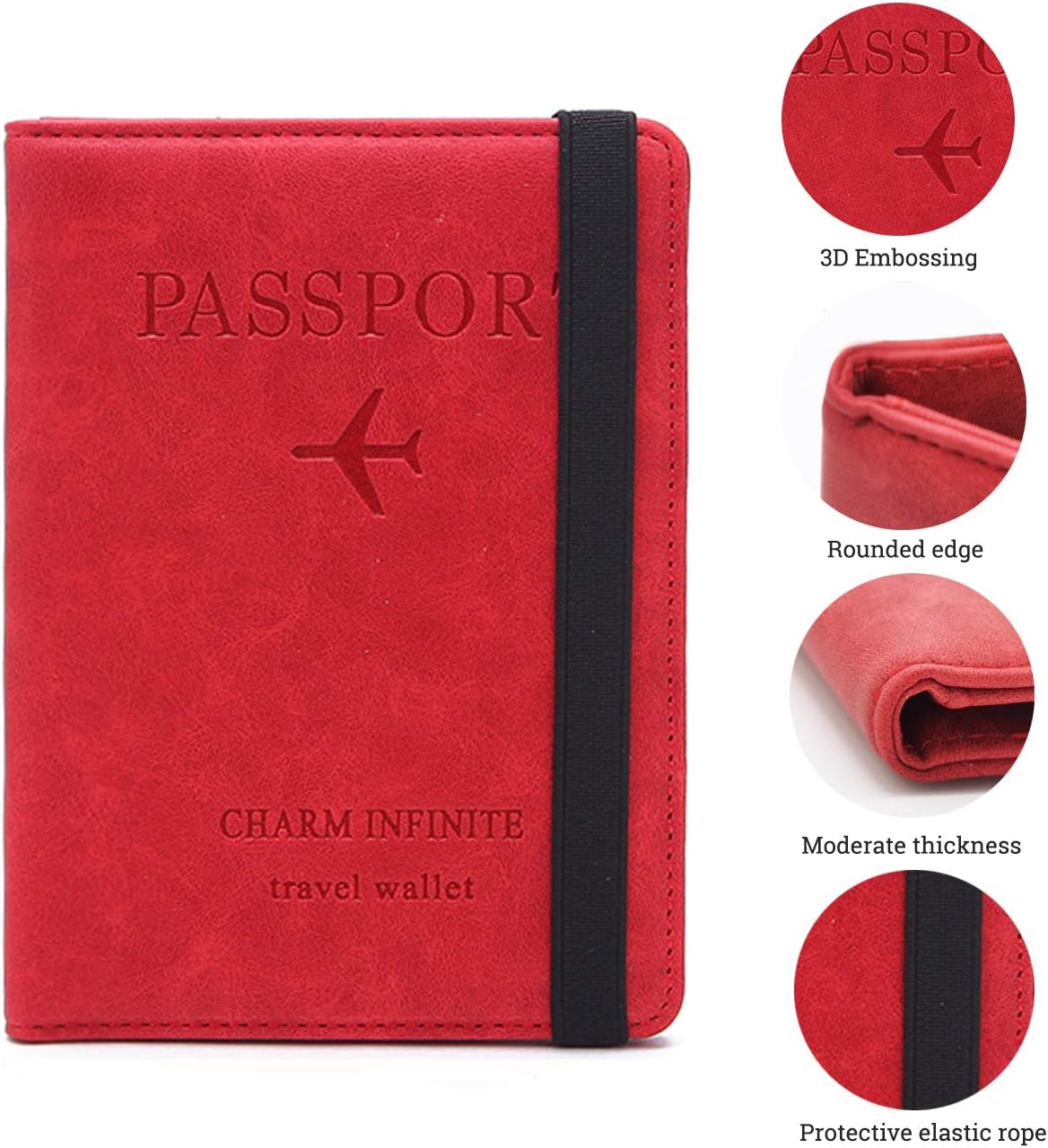 Toctax Passport Holder Cover, PU Leather RFID Travel Wallet Case Organiser Accessories - Image 4
