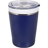 Thermosteel CeramiSteel Coffee Ceramic Travel Mug (12 ounce), Ceramic Rim & Inner Coating on Insulated Stainless Steel Tumbler, Durable Blue Finish