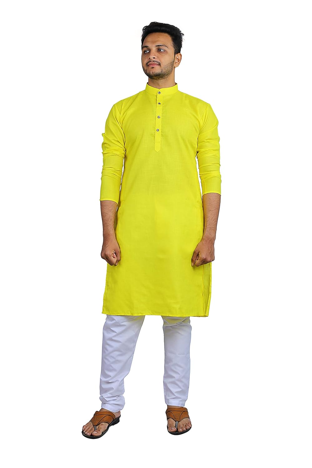 yellow colour ethnic dress
