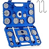 OMT 24pc Brake Caliper Compression Tool with Adapters &amp; Hangers, Sandblast | 1045 Steel Construction; Full Multi Piece Set for Most Vehicles; Thrust Bolt Assemblies; Precision Auto Repair