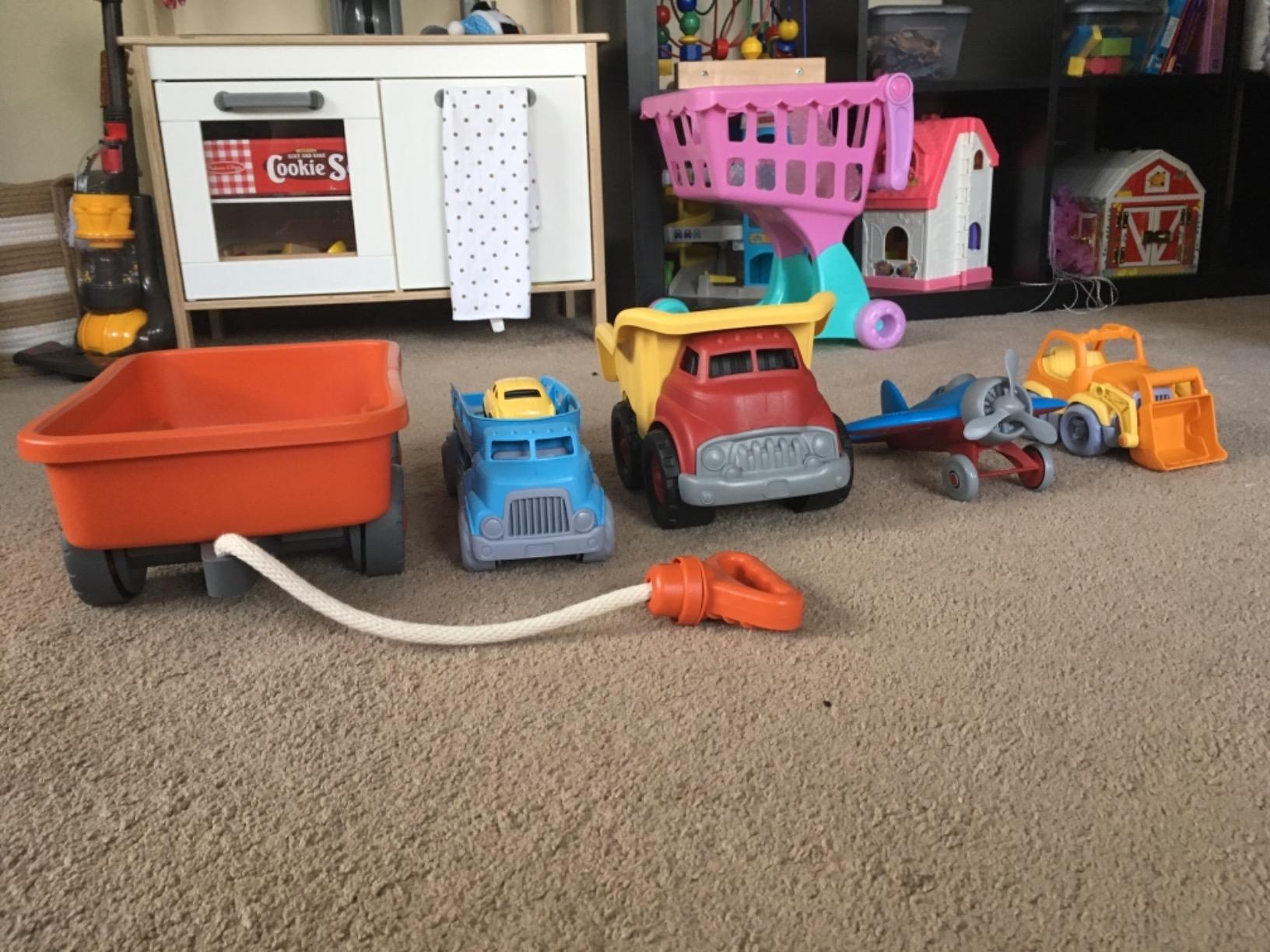 3/mo Finance Green Toys Car Carrier, Blue Pretend Play, Motor