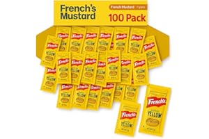 PAILSAIL Yellow Mustard - 7gm (Multiple Pack) | Classic Yellow | Condiment Packets | (50 | 100 |150 | 200 | 300 | 400 | 1000) Pack (100 Pack, 100, Count)