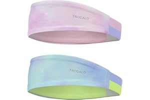 Trodalo Kids Sports Headbands for Girls Boys, Moisture Wicking Elastic Cooling Sweatbands, Non-Slip Lightweight Stretchy Hairbands for Soccer, Running, Basketball, Tennis
