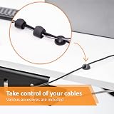 Stilemo Under Desk Cable Management Tray 2 Pack Carbon Steel Wire Organizer view 6