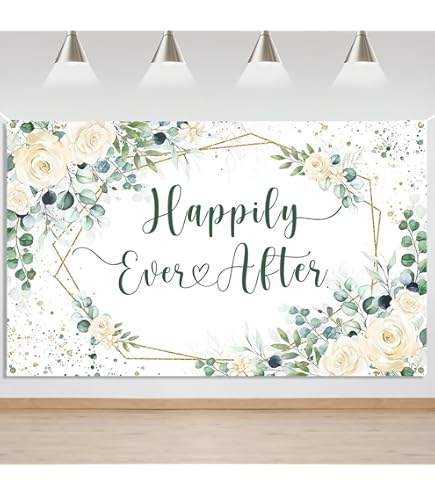 "Nothing Fancy Just Love" Bridal Shower Banner - 6x3.6ft Sage Green Wedding Backdrop