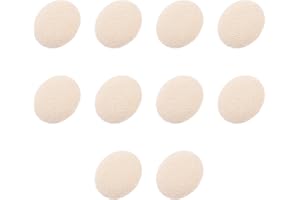 OKUMEYR Colored Linen Covered Buttons 20mm 10pcs Set DIY Sewing Craft Accessories for Boys and Girls