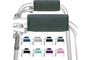 supregear Walker Grips (2 Pack), Soft Padded Hand Covers, Non-Slip Comfortable Cushion Padding for Folding Walker Handle, Moisture Wicking Mobility Accessory