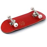 Teak Tuning 32mm Pro Fingerboard Complete - Fully Assembled with Pro Level Components - Pro Shaped Wooden Deck (32x97mm), UltraSpin Bearing Wheels, Prodigy Gen2 Trucks - The Crimson Classic