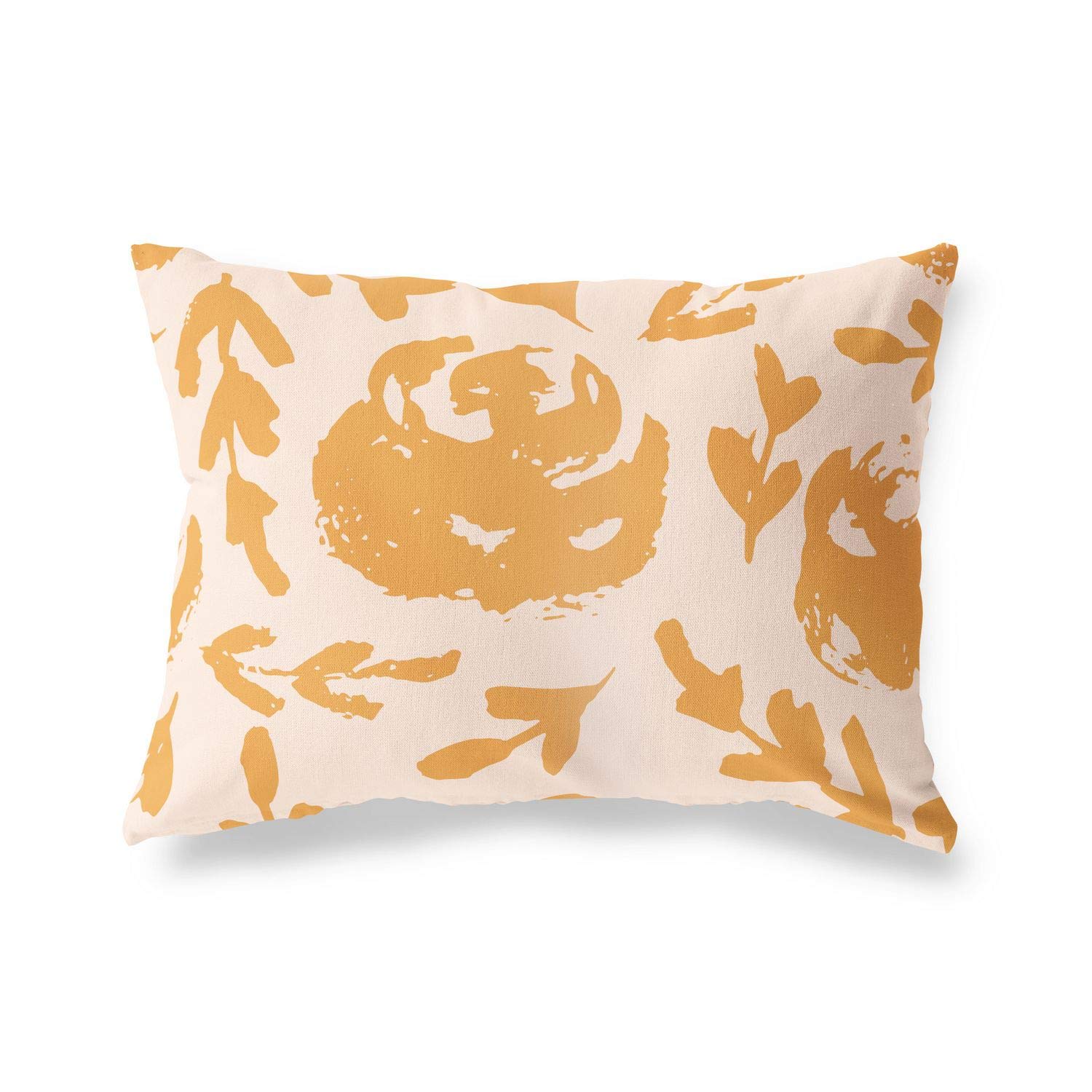Bonamaison Decorative Cushion Cover Orange & Off White, Throw Pillow Covers, Home Decorative Pillowcases for Livingroom, Sofa, Bedroom, Size: 35x50 Cm - Designed and Manufactured in Turkey