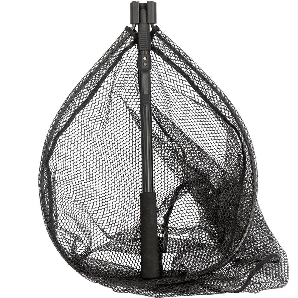 Snowbee Ranger Folding Head River Fishing Net, Fixed Handle – Lightweight Landing Net For Freshwater Fishing, Aluminium Hinge Mechanism Combines Rugged Strength With Efficient Locking, Black (15131)