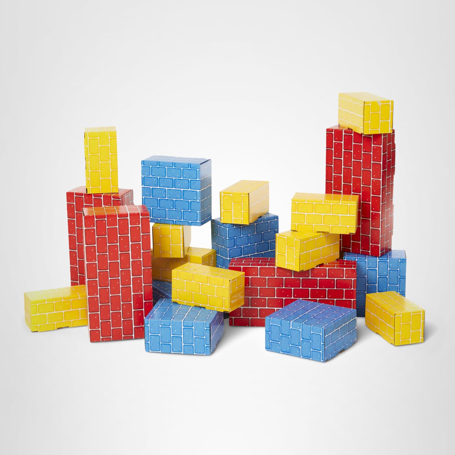Melissa & Doug Jumbo Extra-Thick Cardboard Building Blocks - 40 Blocks in 3 Sizes