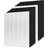 CHAMONNY D480 True HEPA Replacement Filter D4, Compatible with WIN-IX D480 Air Purifier, Compare to WIN-IX D4 Filter, Item Number 1712-0100-00, 2 H13 True HEPA Filters + 8 Activated Carbon Pre-Filters